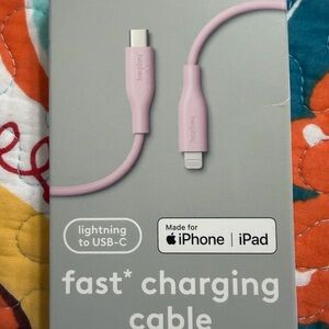 Heyday Light Pink, teal or grey Lightning to USB-C Cable